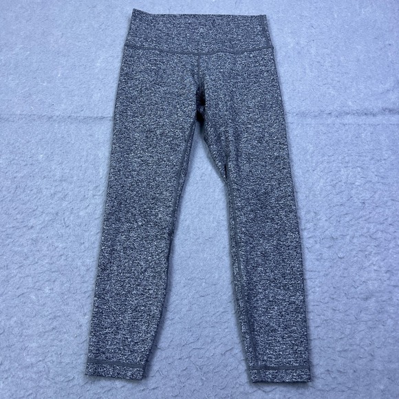 Lululemon Leggings 8 Wunder Under Hi-Rise 7/8 Tight 25" Heathered Black W5AOUS - Picture 1 of 13